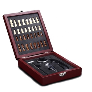 Set Hadiah Pembuka Botol Anggur Berkualitas Tinggi Grosir, Aksesoris Peralatan Anggur Vintage, Papan Catur, Pembuka Botol Anggur - Product Image 1