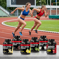 Supplément de nutrition sportive pré-entraînement OEM 1 kg de protéines de lactosérum en poudre saveur banane, vente en gros de protéines pour la récupération musculaire