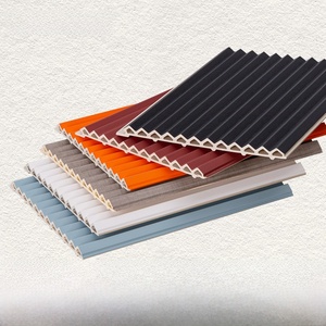 <span class=keywords><strong>Mur</strong></span> de fond en fibre de bambou et bois, grille triangulaire en PVC, panneau mural écologique sans peinture, panneau mural à auto-installation - Product Image 2