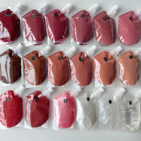 Base de Rouge à Lèvres Mat à Haute Pigmentation pour DIY, Vente en Gros, Échantillons de Taille Pratique, en Sachet Plastique Végétalien, Huile de Base pour Gloss à Lèvres, Vente Chaude