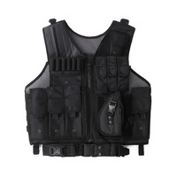 Gilet tactique anti-coupure personnalisé, imperméable, multifonctionnel, équipement extérieur, sac de poitrine en maille amphibie avec fermeture éclair