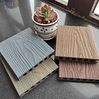 Tarima de WPC de Perfil Delgado de 18 mm, con Diseño 3D de Grano de Madera, Encaje Entrecruzado, Antideslizante, Impermeable, Cuadrada, Moderna y Ecológica