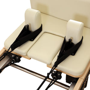 Cama de Pilates Reformer Plegable Portátil de Lujo, Equipo de Gimnasio, Reformer de Madera Plegable, Color Beige - Product Image 5