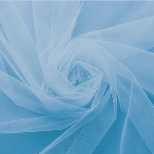 Tulle Illusione Azzurro 05 น้ําหนักเบาธรรมดาย้อมถักฟอร์มาลดีด์เป็นศูนย์สําหรับผู้หญิง/เจ้าสาว/ชุดแต่งงานนุ่มผ้าTulle