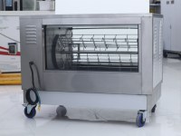 Machine à rôtir le poulet en acier inoxydable de qualité commerciale, grande capacité, électrique/gaz, machine à rôtir le poulet à la broche