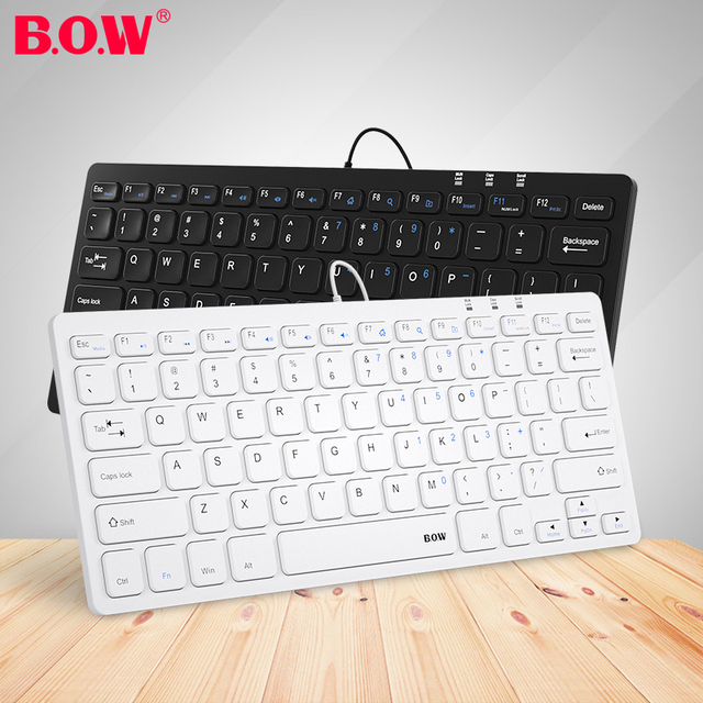 B.O.W Factory Direct Sale Portable Multimedia Office Wired USB 78 Keys Scissor Keyboard for  Laptop Computer PC