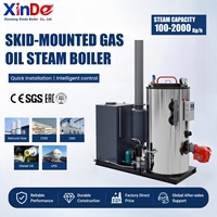 CE Certifié Tube D'eau À Trois Passes Petite Taille Vapeur Capacité 500 700 1000 KG/h Gaz Naturel GPL Diesel Chaudière À Vapeur À Fioul