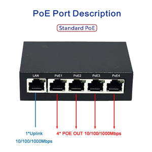 Commutateur Ethernet Gigabit non géré OEM 5 ports 10/100/1000 Mbps, boîtier métallique, PoE 48V, commutateur réseau Gigabit PoE - Product Image 5