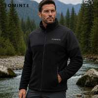 Veste polaire d'hiver en gros pour hommes, manteaux et vestes épais personnalisés avec col en sherpa