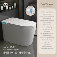WC intelligent populaire avec télécommande, siège chauffant, drainage en S - Affichage LED pour maison connectée
