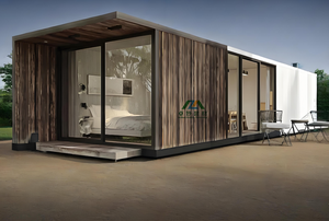Casa Prefabricada <span class=keywords><strong>de</strong></span> Acero y <span class=keywords><strong>Madera</strong></span>, Moderna, Impermeable, <span class=keywords><strong>de</strong></span> Lujo, con Energía Solar, Fácil <span class=keywords><strong>de</strong></span> Montar, para Jardín, Oficina, Estudio, Cabaña - Product Image 3