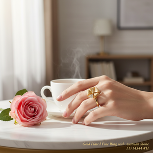 Gold Plated <b>Fine</b> <b>Ring</b> with Austrian Stone 11714344WH Product Category - Product Image 3