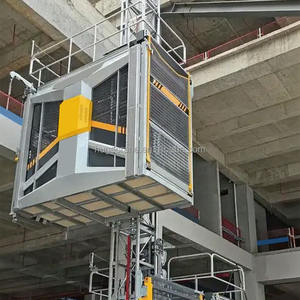 HUGECRANE CE Electric Double Cage 2000kg Pengangkat Konstruksi Bertingkat Ganda 250-650m Tinggi Maksimum <span class=keywords><strong>Hoist</strong></span> Bangunan Sc200/200 - Product Image 2