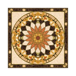 Baldosa de Alfombra de Lujo GUCI, Cristal Pulido, Brillante, Estilo Real Dorado, Patrón de Parqué - Product Image 1
