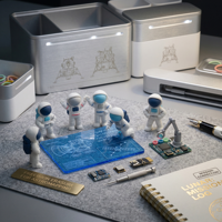 Ensemble de papeterie sur le thème de l'espace pour garçons, avec étui à crayons, carnet, stylo et jouet astronaute, coffret cadeau d'anniversaire pour enfants, 5 pièces