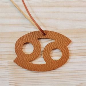 HR Bulk Cancer Sign Leather <b>Keychains</b> 12 Constellation Bag Accessories Wholesale Horoscope Gift for Resale - Product Image 1