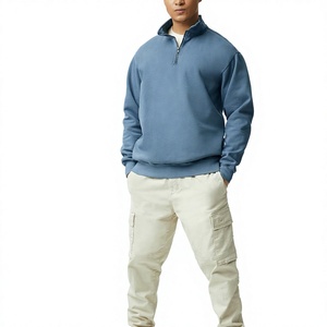 Sweat-shirt décontracté pour homme avec fermeture éclair quart de tour, respirant, design élégant à demi-zip, tissu doux et confortable, idéal pour les vêtements de sport - Product Image 5