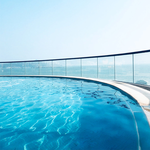 Barrière de sécurité en verre sans cadre <span class=keywords><strong>à</strong></span> rainures en U au design moderne, installation facile, pour balcon, patio, <span class=keywords><strong>piscine</strong></span> - Product Image 2