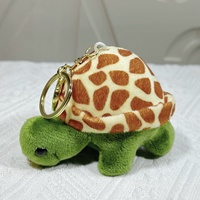 Porte-clés pendentif tortue de dessin animé créative en peluche, impression numérique écologique, petit sac, cadeau pour machine à griffes, chaîne de suspension pour voiture
