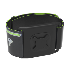 Support de cou antivol en cuir PU noir avec garniture verte pour la conduite, ajustement universel - Product Image 1