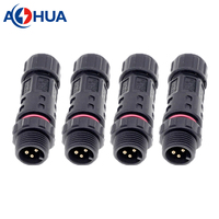 Connecteur Électrique M12 3 Broches Mâle-Femelle Étanche IP68 pour Équipement Électrique, Type d'Assemblage