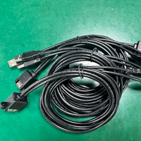 Utech Factory puertos duales USB 2,0 a macho a USB hembra extensión tornillo bloqueo Panel montaje Cable para ordenador