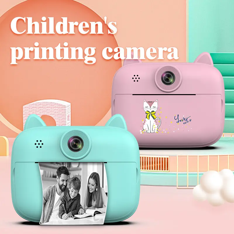 2024 Nieuwe Hd Mini Camera Spel Kinderen Leuke Foto Instant Camera Film Selfie Speelgoed Digitale Kinderen Print Camera S3