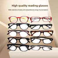 Lunettes de lecture tendance en gros, lunettes de lecture en plastique PC de qualité pour femmes, lunettes de lecture bon marché en plastique pour hommes et femmes +25-400
