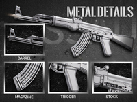 Rompecabezas Metálico 3D de Alta Precisión Piececool AK-47 HP396-SK, Juguete Educativo Unisex de Metal para Adultos