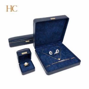 Branded Jewelry Set <b>Box</b> Custom PU Leather Jewelry <b>Box</b> for Gift Packaging EVA Insert Embossing Logo Factory Directly Supply - Product Image 1