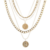 Collier pendentif papillon multicouche en alliage, chaîne vague d'eau, style Europe & Amérique, électroplaqué, cadeau pour femme, vente en gros