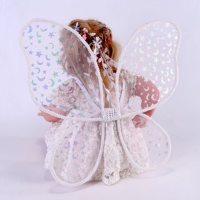 Nouveau 2 pièces enfants papillon ange aile ensemble fée baguette et accessoire de fête d'anniversaire pour filles fée ailes Costume