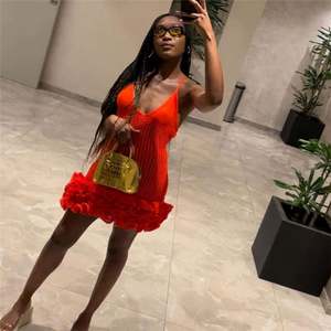 <span class=keywords><strong>Vestido</strong></span> de mujer de punto extraño Sexy Hipster ver a través de dobladillo plisado cuello en V profundo espalda descubierta sin mangas Cami Bodycon <span class=keywords><strong>vestido</strong></span> - Product Image 4