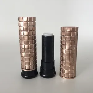 Customized copper color empty lipstick tube, lip balm container for makeup cosmetics