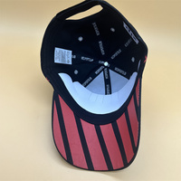 Gorra de béisbol unisex de 6 paneles con estampado 3D en relieve personalizado OEM 2026, patrón integral, algodón twill de lavado oscuro, ajustable, deportiva, al por mayor