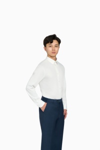Classic <strong>White</strong> <strong>Shirt</strong> for Men <strong>White</strong> <strong>Shirt</strong> for Men Solid Color Formal Breathable <strong>White</strong> <strong>Shirt</strong> for Men Long Sleeve for School - Product Image 2