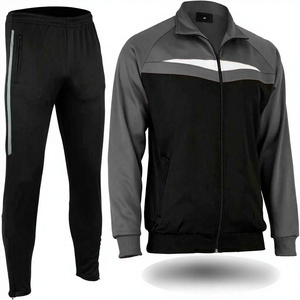 Ensemble de survêtement 2 pièces pour homme, rouge et noir, avec veste zippée et pantalon, style sportif, pour le jogging et les loisirs - Product Image 6