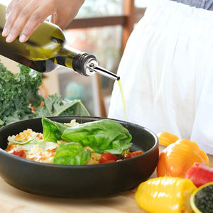 Botella dispensadora de aceite de oliva de vidrio, 17oz, 500ml, con dumper y embudo, para aceite de cocina y vinagre - Product Image 6