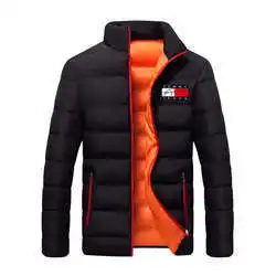ドロップシップメンズジャケットコート韓国版スリムミッドレングストレンディで長くて厚いダウンパッド入りジャケットウォームコート