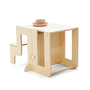 Torre de Aprendizaje Montessori Ajustable de Madera Moderna para Niños Pequeños, Carga Máxima 50 kg, Taburete de Cocina para Niños - Product Image 2
