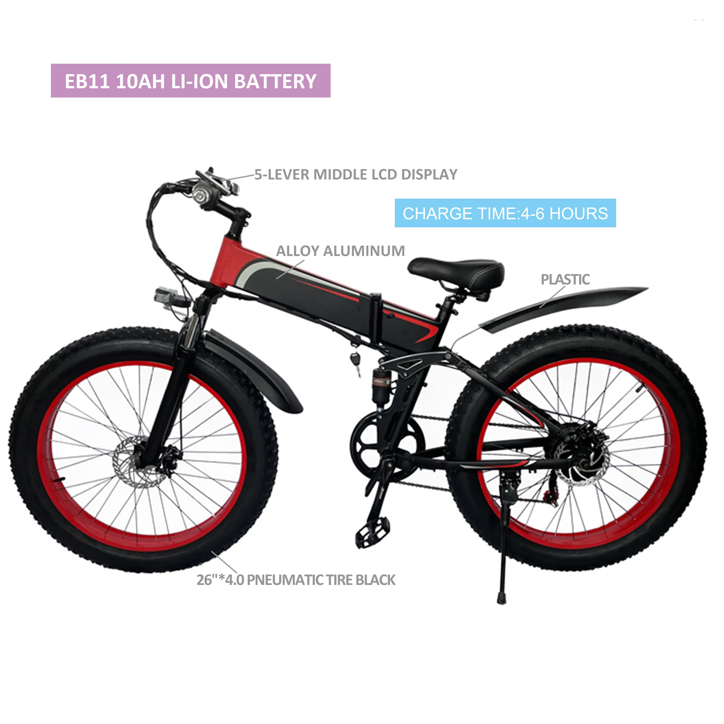 Manufacturer Direct Price 26Inch Brand New Aluminum Alloy Mountain Road Fat Tire Ebike