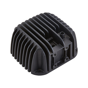 Aluminum Heatsink Die Casting Parts For Lighting Fixtures And Industrial Mining Lamps Black Finish Custom Shape - Product Image 2