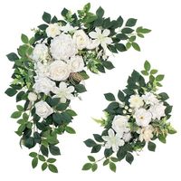 Arrangements floraux artificiels en soie et mousse faits à la main pour arche de mariage, fausses fleurs décoratives d'extérieur, ensemble de deux pièces