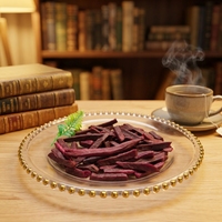 Snacks familiaux de qualité supérieure en vrac OEM ODM Exportateur chinois Frites de patates douces violettes en bandes, moelleuses et peu grasses pour les fêtes