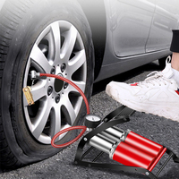 Pompe à air manuelle en acier pour vente en gros, gonfleur à pédale haute pression pour gonflage rapide, pompe à air de voiture, auto-gonflage d'urgence pour véhicule
