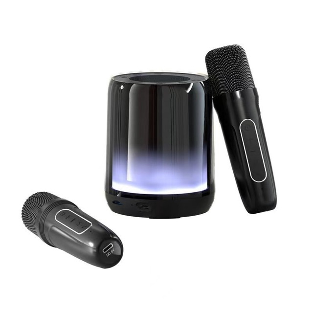 New Arrival Wireless Blue Tooth Speaker Mini Portable Karaoke Speaker with Dual Microphone BT 5.0 Wireless Speaker