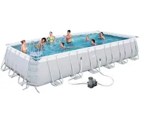 Bestway 56475 7.32mx 3.66mx 1.32cm(24 "x 12" x 52 ") power stahl rechteckigen rahmen pools familie lounge schwimmen pool