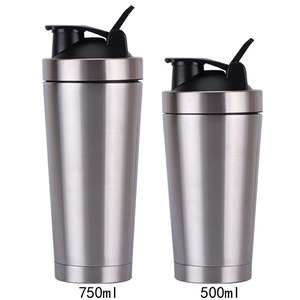 Linghui nouveau 304 acier inoxydable isolé sous vide Shaker tasse haute apparence classique sport Fitness moderne tasse d'eau protéine - Product Image 6