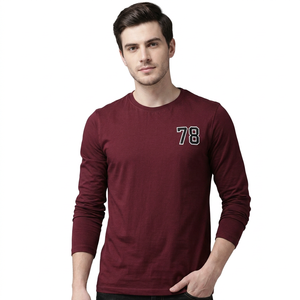 Camiseta Deportiva Personalizada para Hombre, Tejida, Ecológica, de Corte Holgado, Hombros Caídos, Cuello Redondo, Manga Larga, Tallas Grandes - Product Image 1
