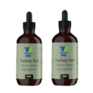 Organic Turkey Tail Mushroom Liquid Drops Protein-Rich Immune Support Supplement with Vitamins Available Powder Capsule Form